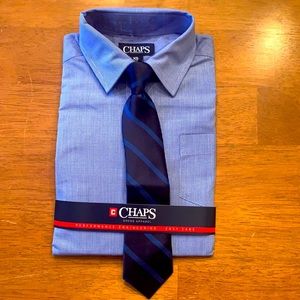 CHAPS Youth Dress shirt and tie Set NWT